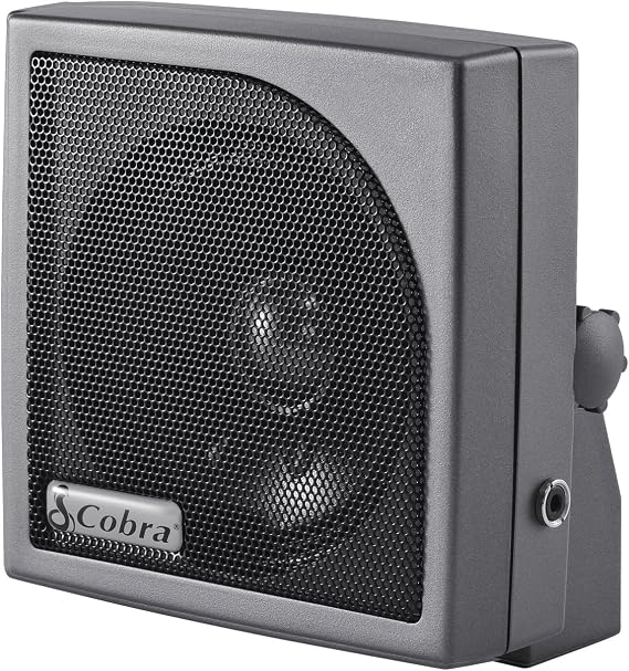 Cobra HG S100 - Dynamic External CB Speaker, Sound, Rugged Design , Black