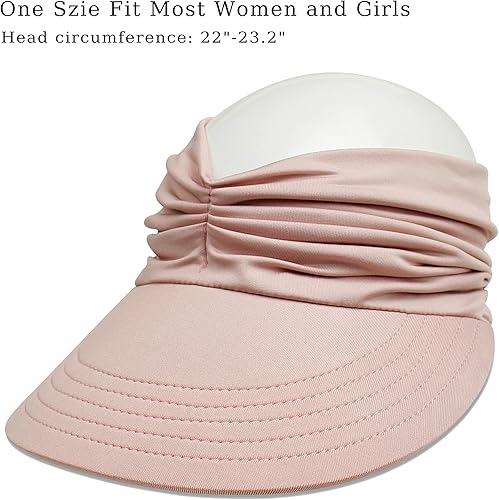 Miniatura 3 de Sombrero de visera para mujer, ala ancha, viseras de verano, protección UV, plegable, gorra de playa