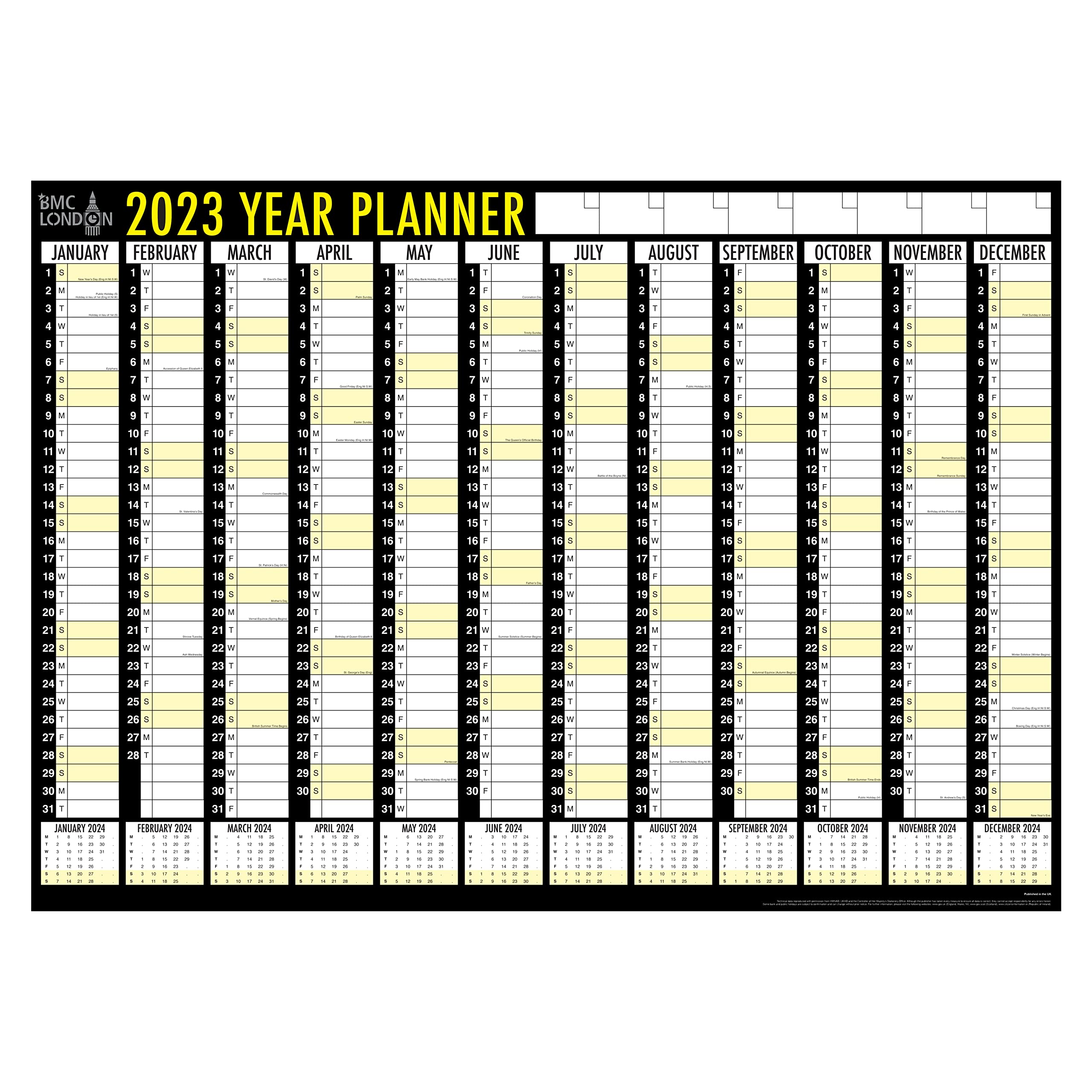 Buy 2023 Calendar And Planner Month To View/Week To View (Full Year Wall Planner Calendar) Online At Desertcart Zimbabwe