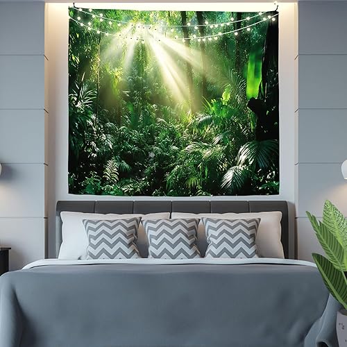 Miniatura 9 de LAIMAILER Tapiz de plantas naturales tapiz divertido de mariposa bohemio tapiz de fase lunar tapiz de flores de mandala para dormitorio decoración