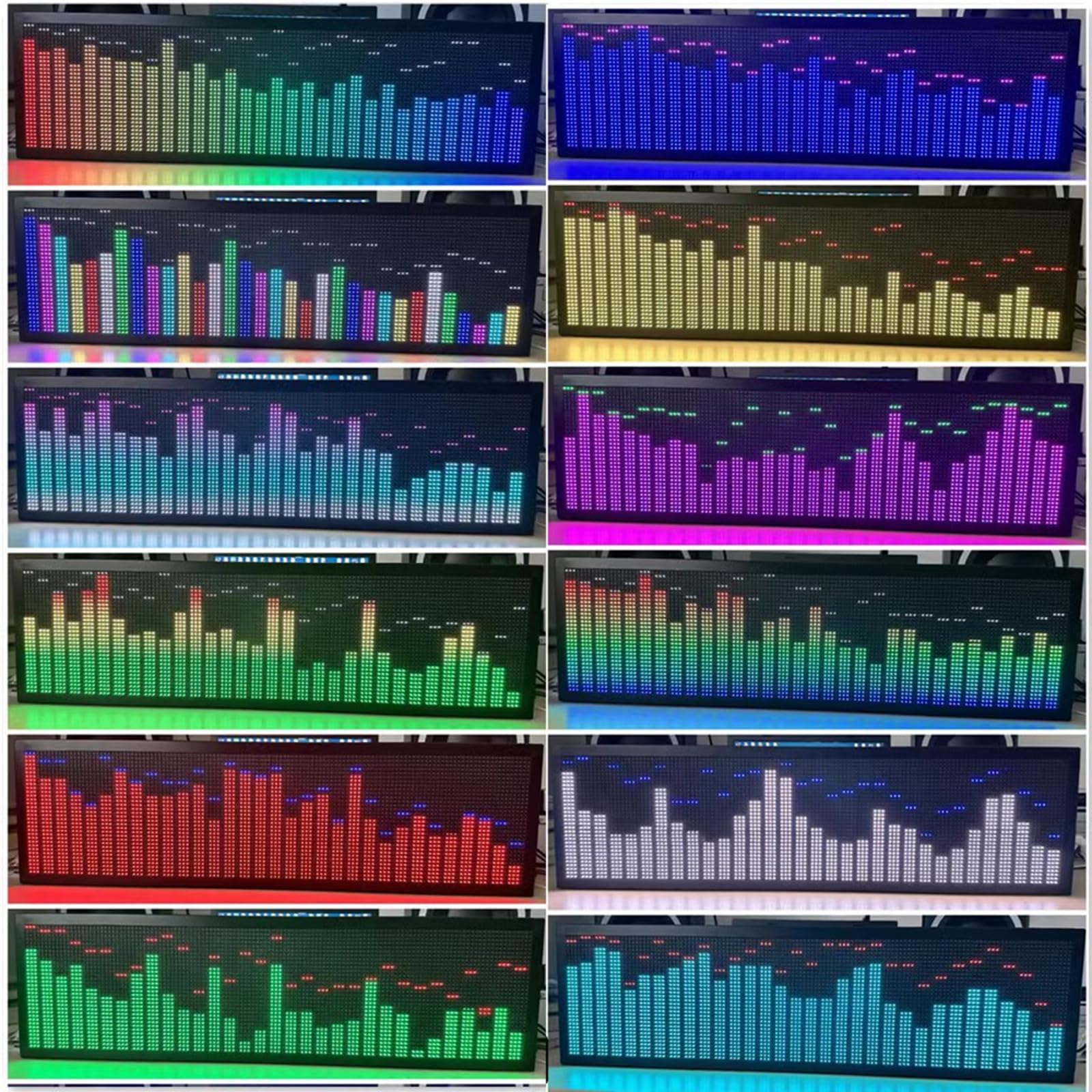 Analyseur de spectre audio LED avec 16 couleurs et 22 modes dynamiques, télécommande et commande vocale, parfait pour les musiciens de studio et une utilisation à la maison
