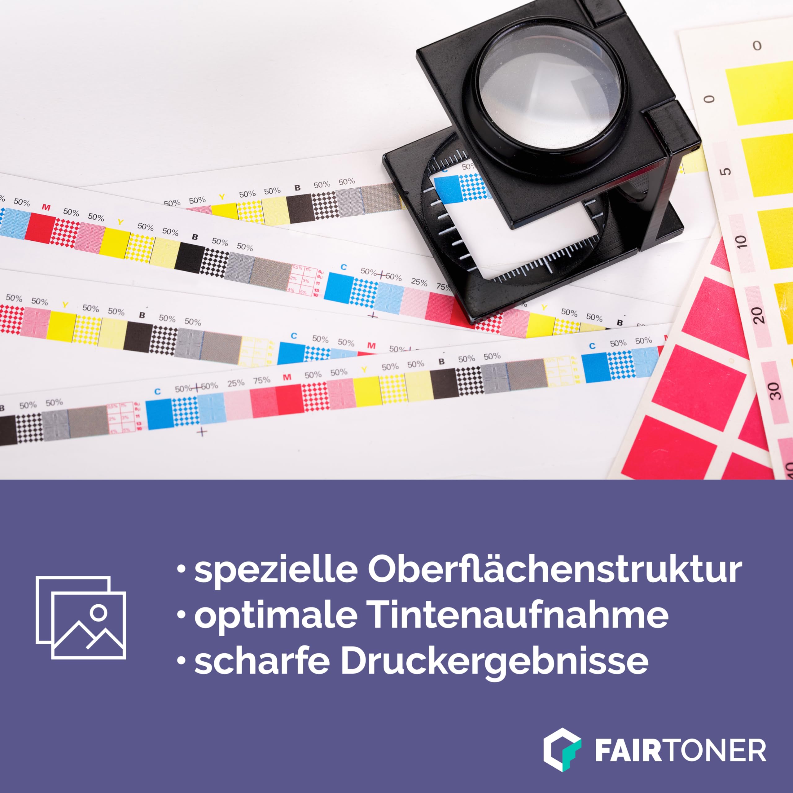 FairToner Kopierpapier DIN-A4 80g, Weiß, 25.000 Blatt (50er Pack) | 50 x 500 Blatt, Universal Druckerpapier