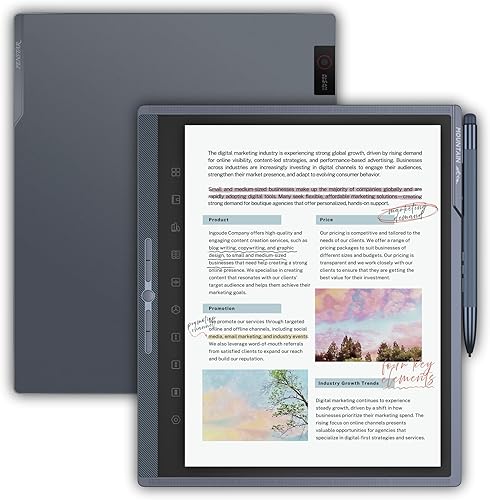 Penstar eNote Pro Paquete de Tableta de Papel E Ink a Color de 10.3", Cuaderno Digital con Pantalla Táctil, Tableta de Escritura ePaper de 4GB 128GB