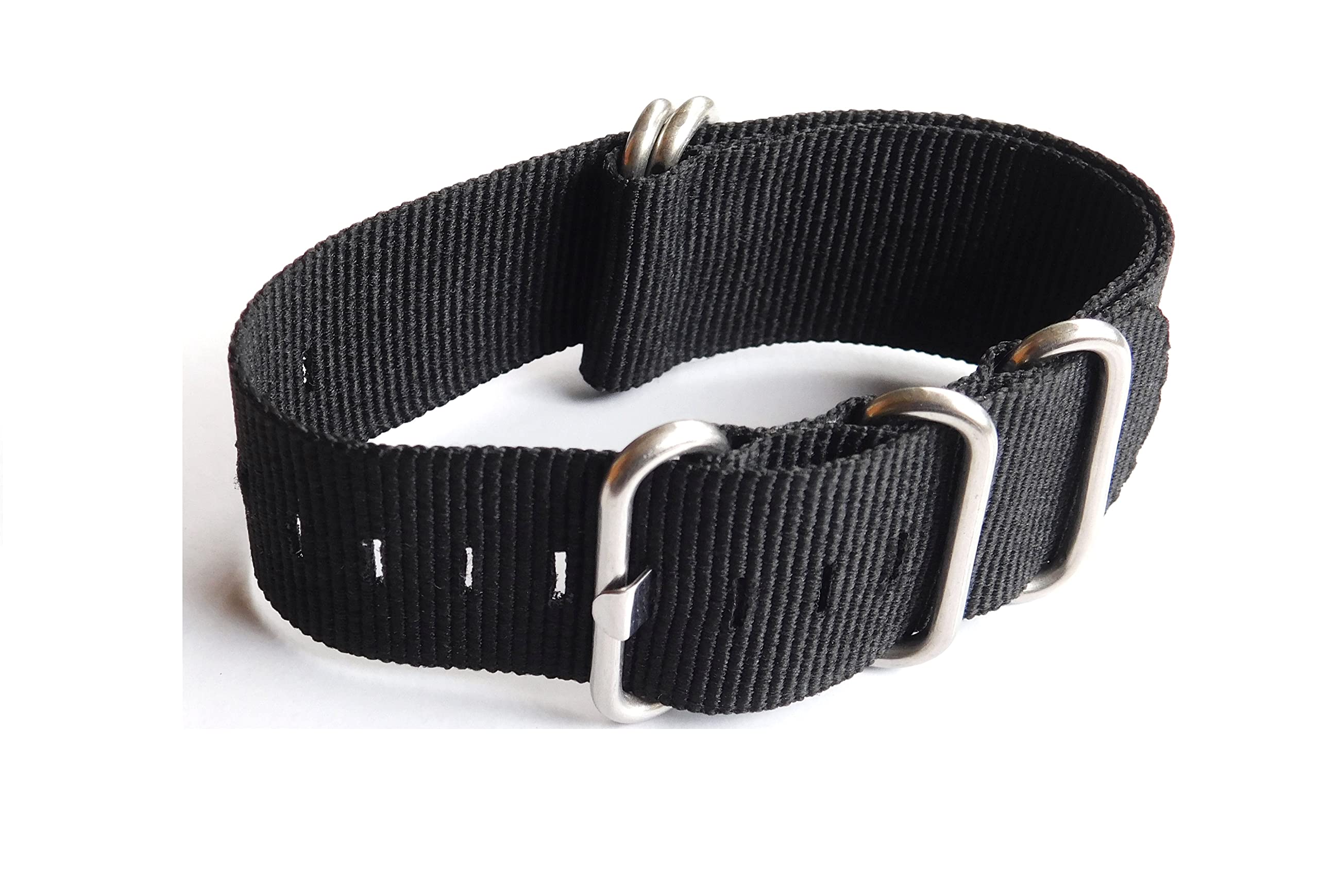 24mm Stech Nylon Nato Rings Strap For Watch 25cms Length 5 Rings(Black) (B07D682DXB) Amazon Price History, Amazon Price Tracker
