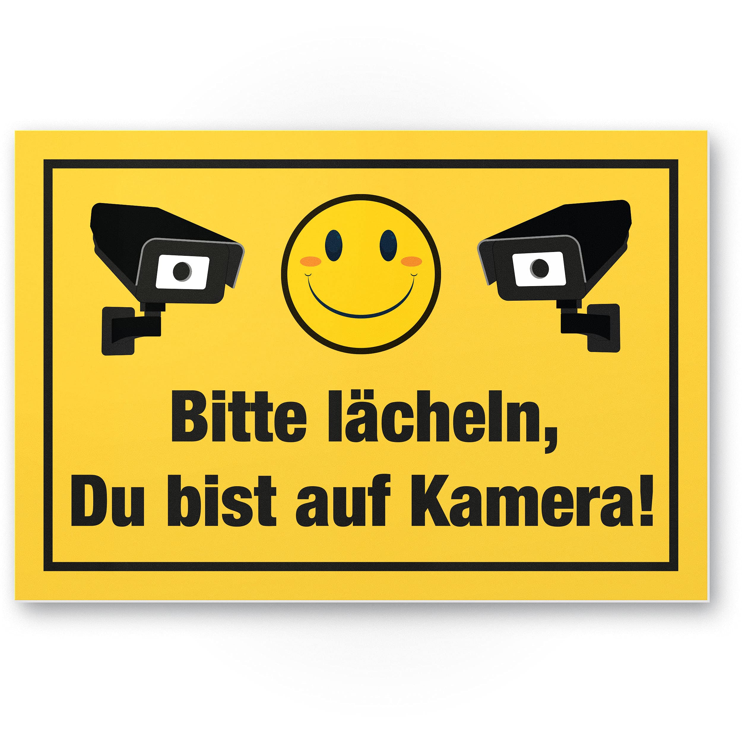 Komma Security Videoüberwachung Schild – Warnhinweis „Videoüberwacht“, Kunststoff, Für Innen Und Außen