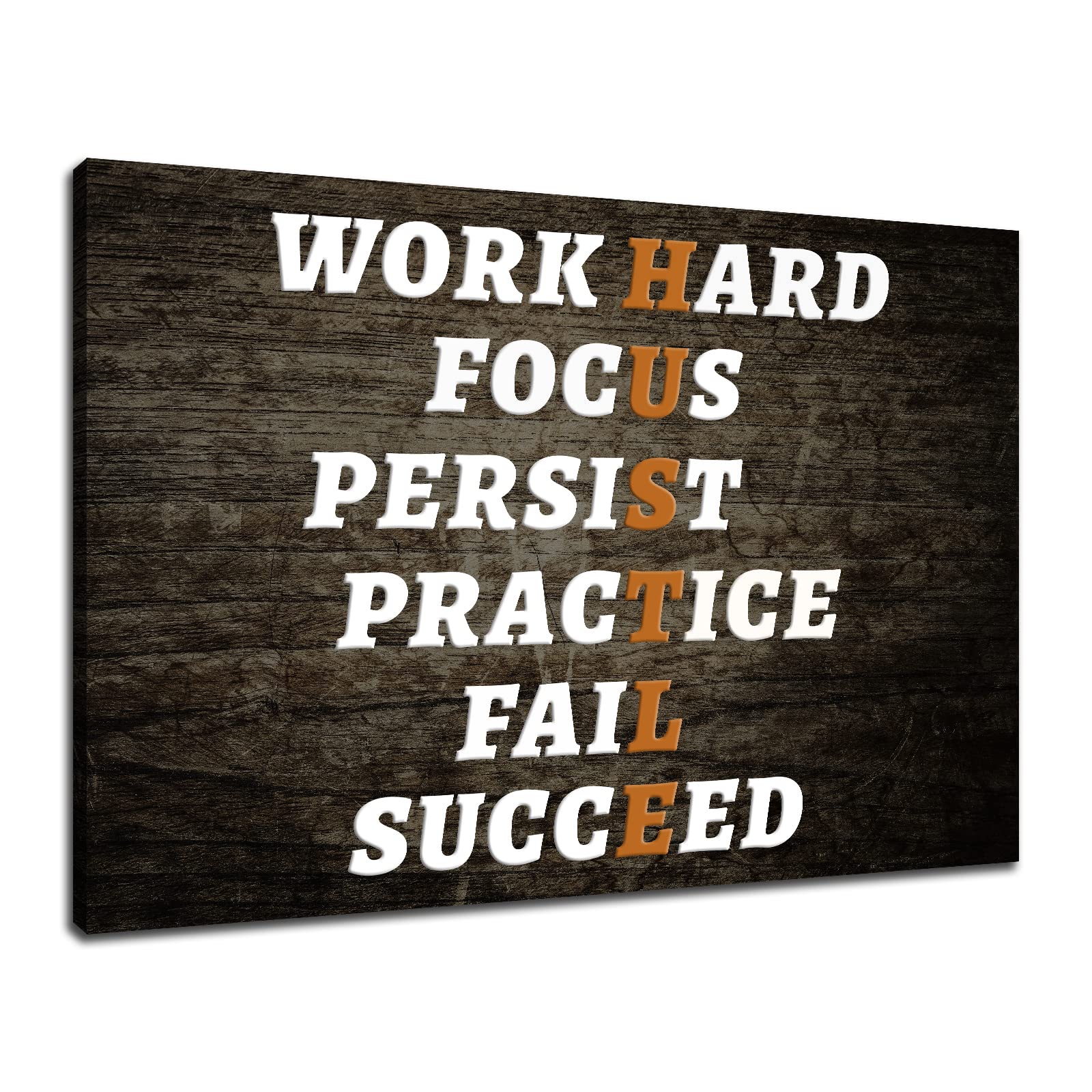 Motivational Posters Hustle Definition Inspirational Wall Decor Motivational Quote Inspirational Canvas Wall Art Painting Prints for Office Bedroom Living Room Ready to Hang [18''Wx 24''H]