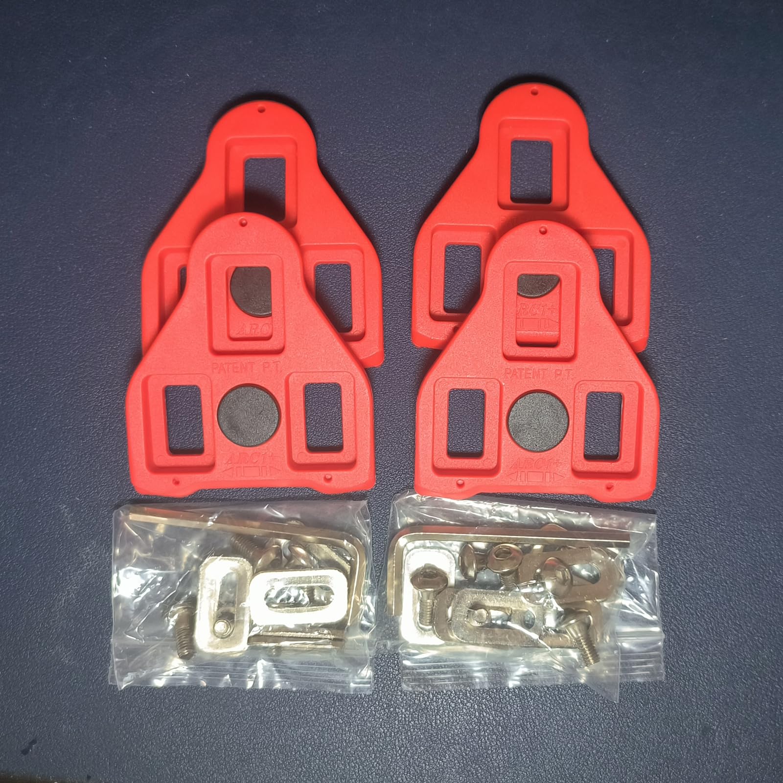 DBXIIART Bike Cleats,2 Pairs Compatible with Peloton Look Delta 9 Degree Float Cleat Set Bikes Pedals