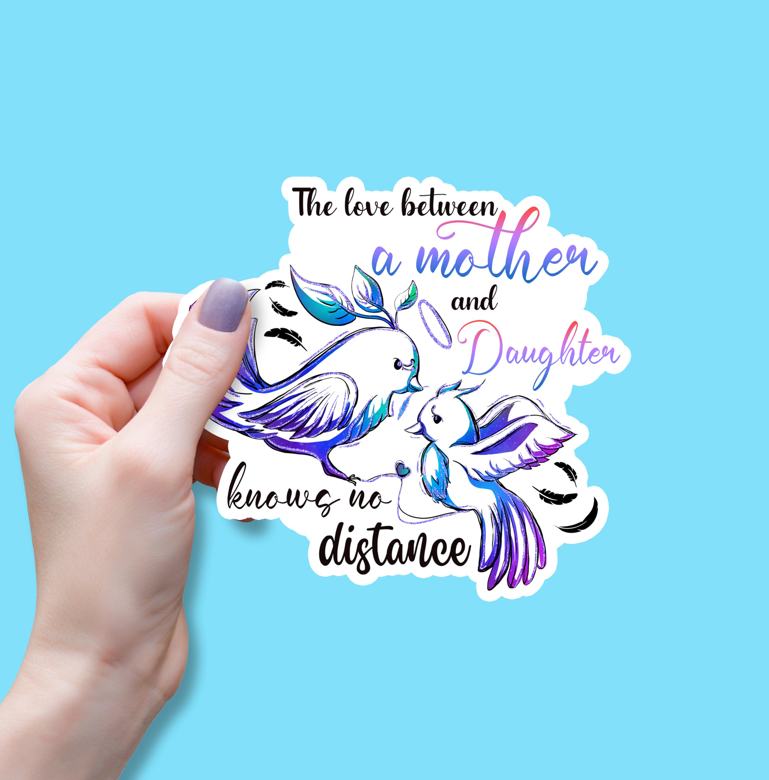 Photo 1 of (3PCS) The Love Between A Mother and Daughter is Forever Sticker, Inspirational Family Love, Mom and Daughter,Vinyl Sticker Decals for Books Laptops Phone Water Bottles Tumbler Cup Kindle 3x3 Inch