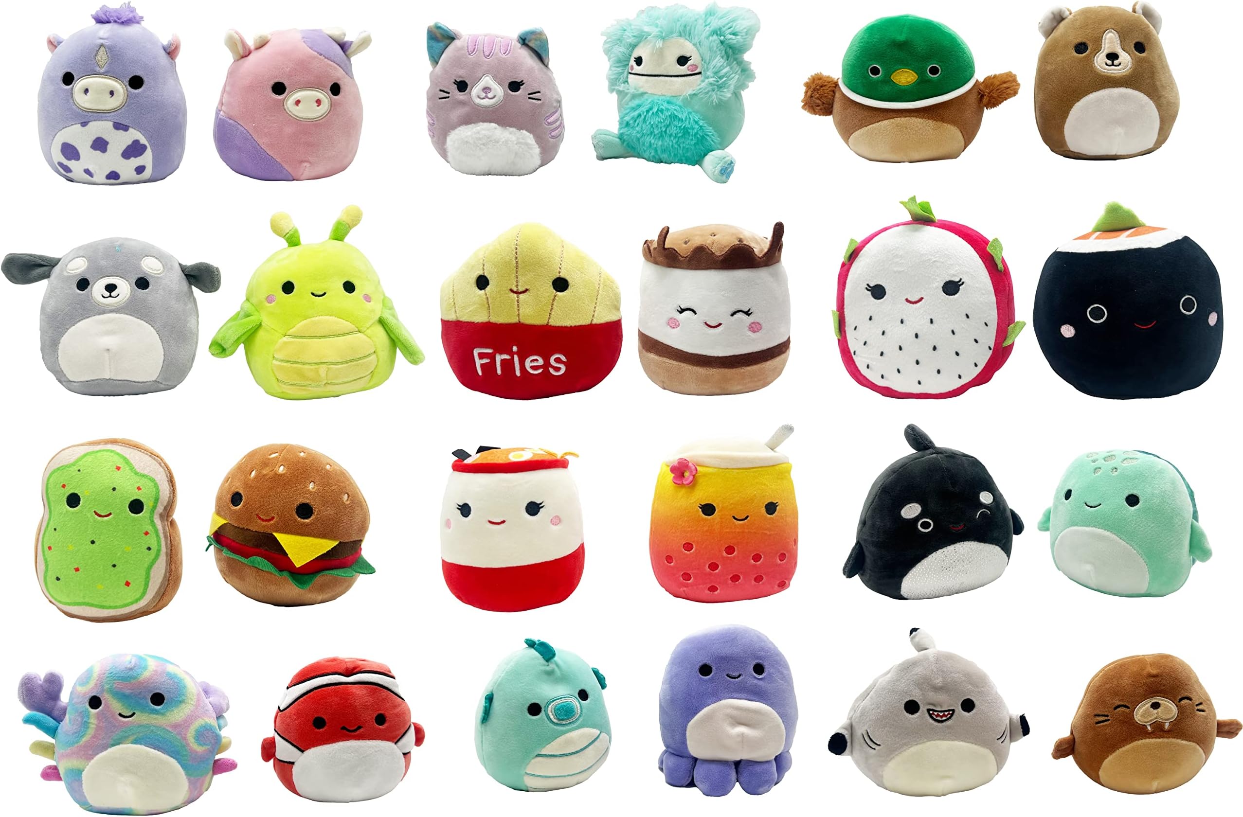 Original Squishy Toys 5" Plush Mystery Bag, 5-Pack Package - Assorted Colors - Officially Licensed-Cute and Soft Squishy-Best Stuffed Animal Toys for Kids-Exclusive Edition