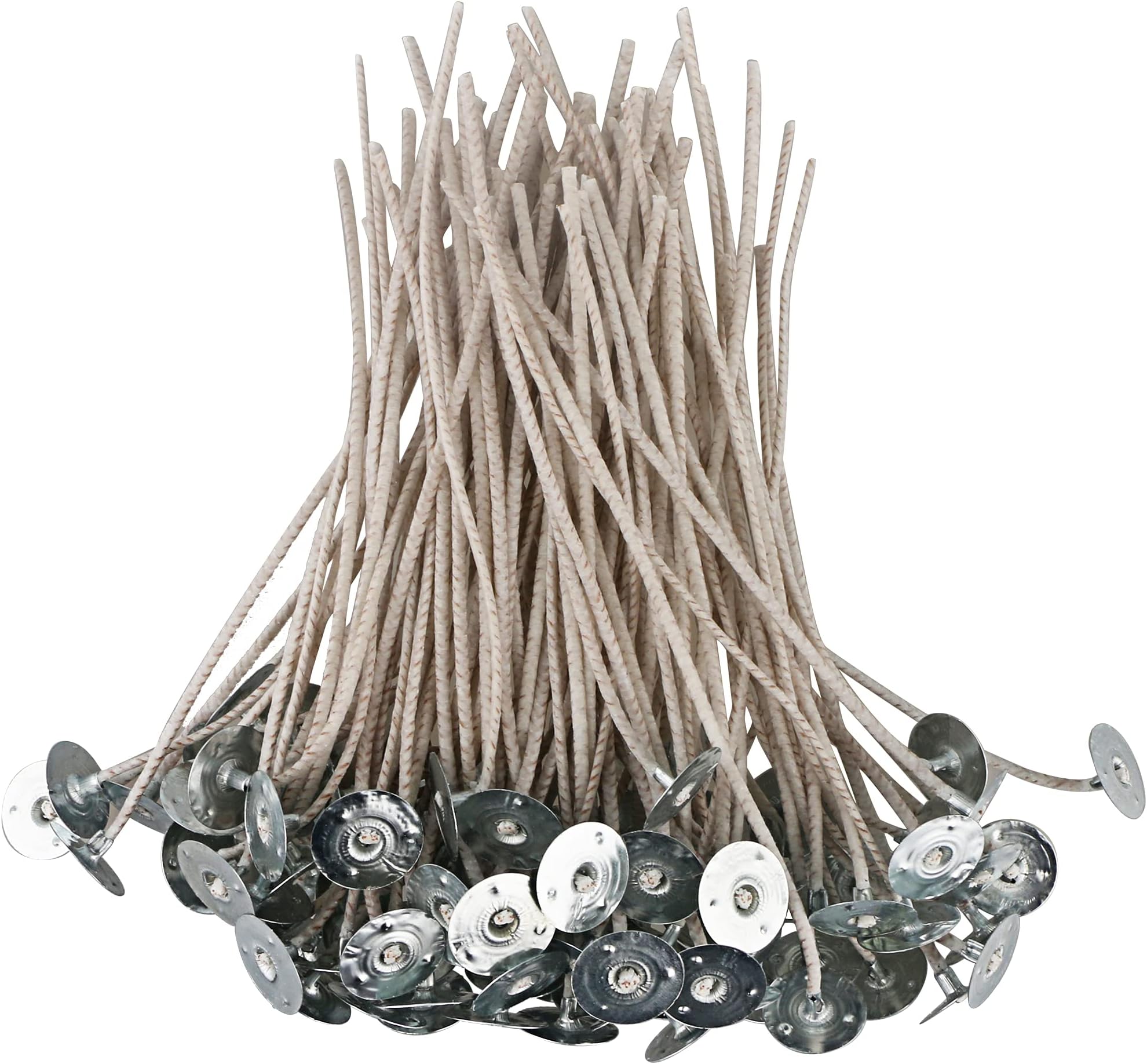 CD Series Candle Wicks for Soy Candles,100pcs CD 10 6" Pretabbed Wicks,Cotton & Paper Wicks for Candle Making.