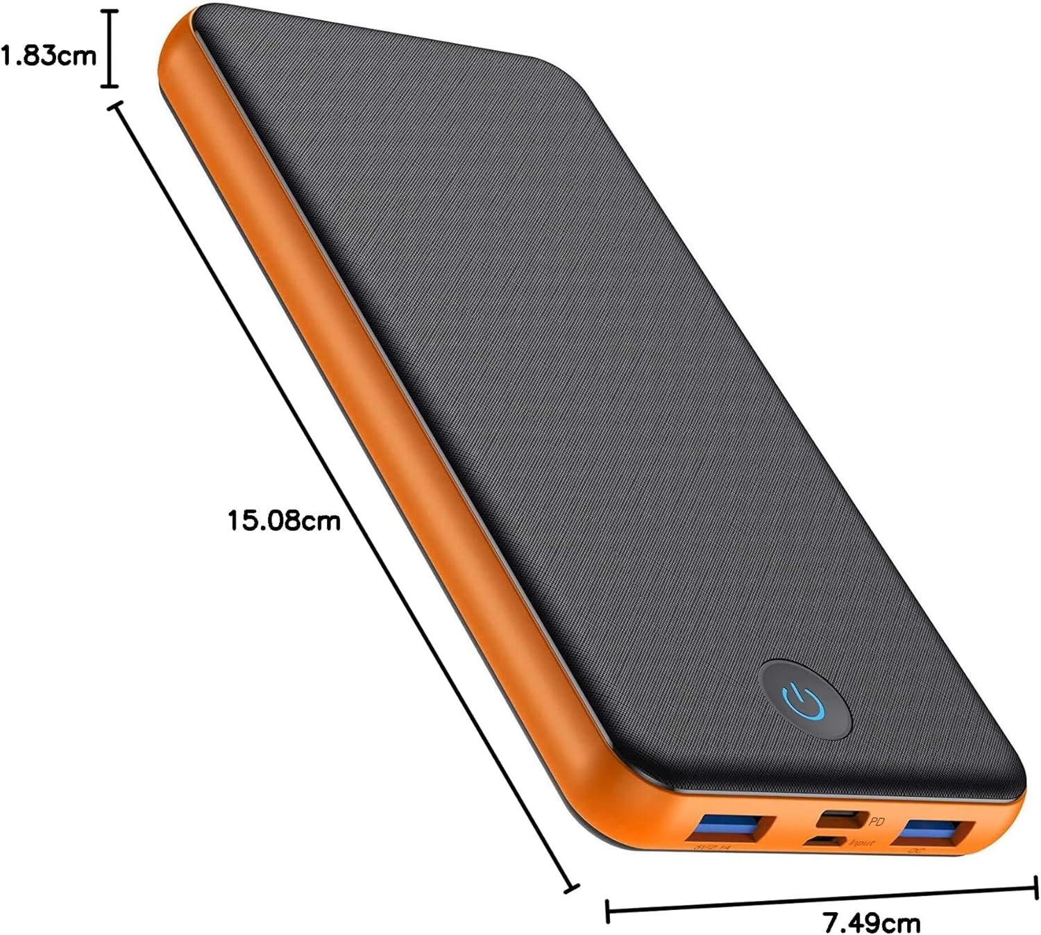 HETP power bank with dimensions labeled