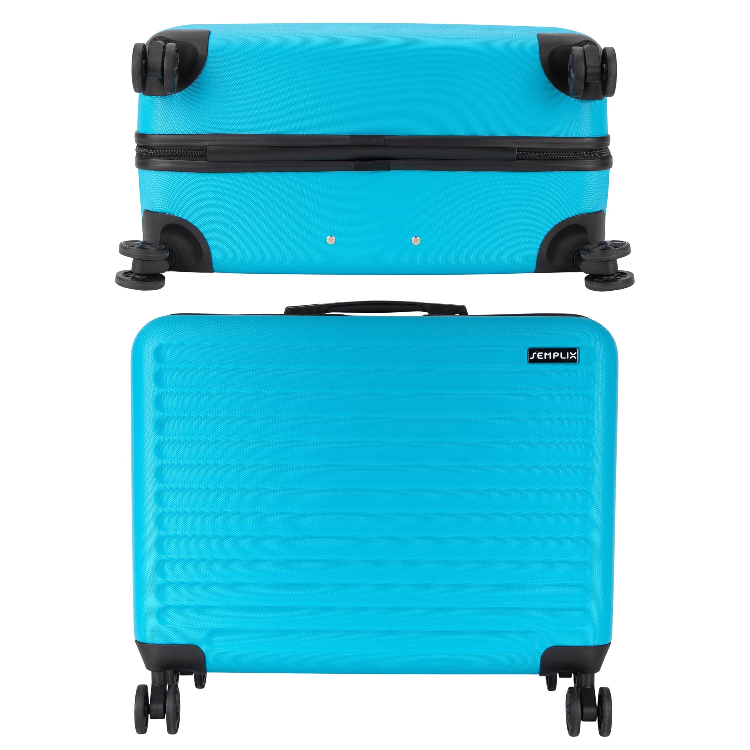 SEMPLIX Carro para máquina de coser para todo tipo de máquinas de coser domésticas, maletín rígido con alta movilidad y maniobrabilidad 360° gracias a 4 ruedas suaves, turquesa, 56,5 cm × 28,5 cm × 40