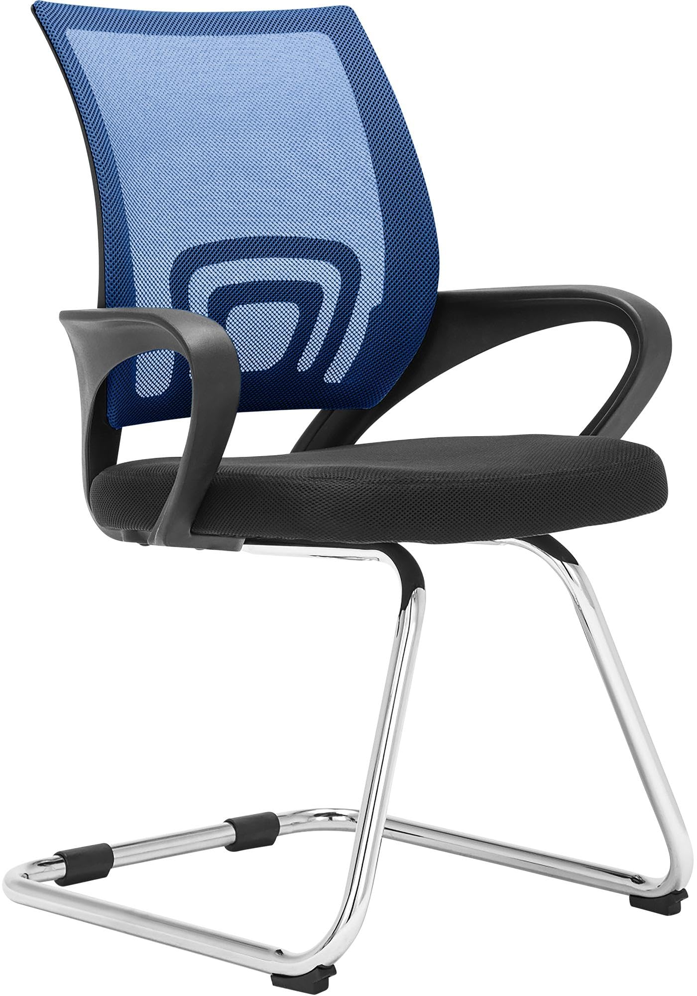 CLP Silla De Conferencia Eureka En Estilo Cantilever Eureka I Silla de Oficina Moderna con Reposabrazos & Sin Ruedas, Color:Azul