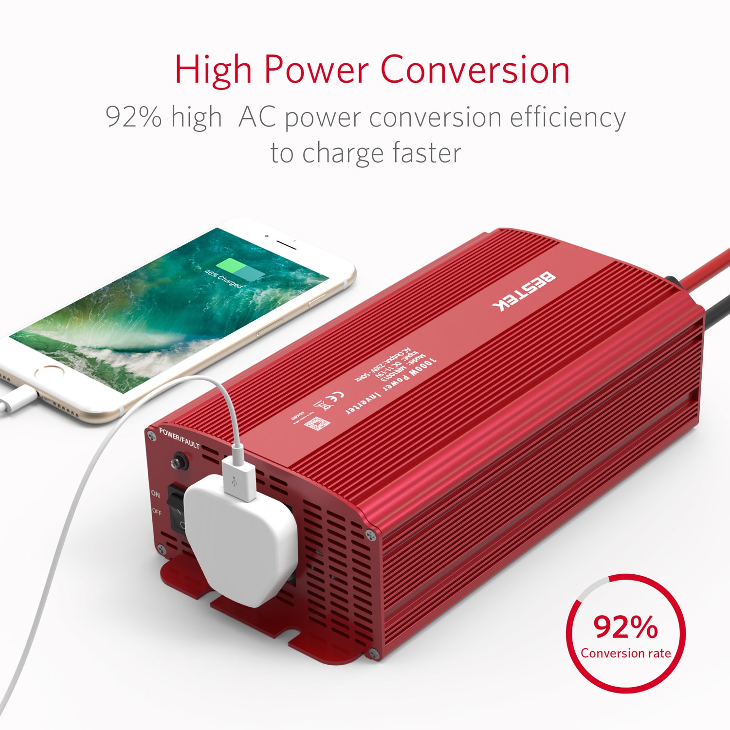 1 inversor de potencia de 1000 W de Bestek.