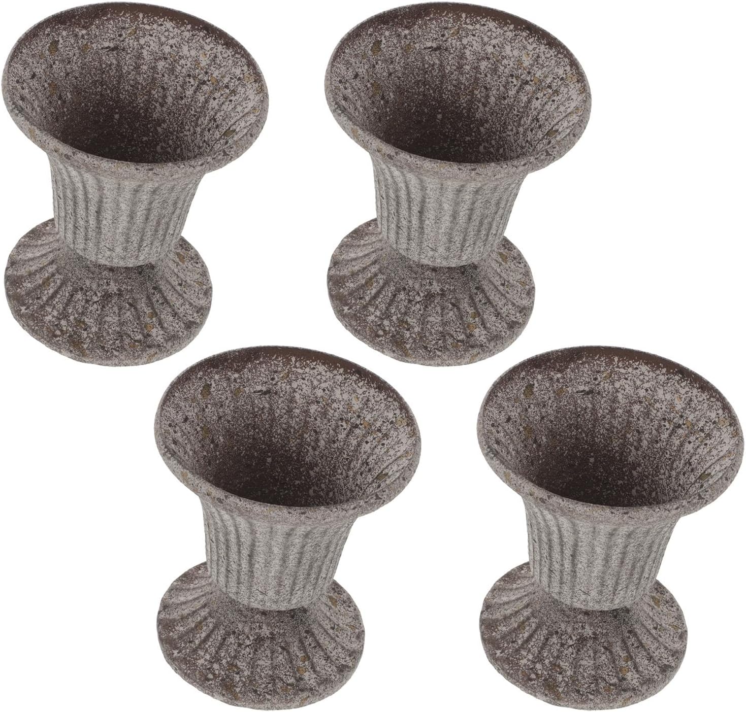 4pcs Tombstone Flower Vase Iron Roman Column Grave Decor