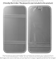 Vista 4 de Soporte para placa de discapacitados para automóvil, protector de letrero de permiso de estacionamiento para discapacitados para visera