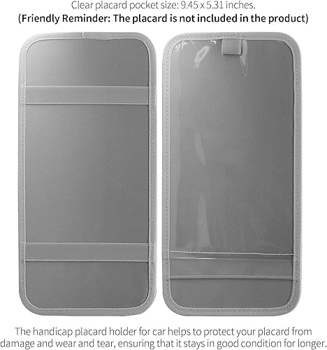 Miniatura 4 de Soporte para placa de discapacitados para automóvil, protector de letrero de permiso de estacionamiento para discapacitados para visera de