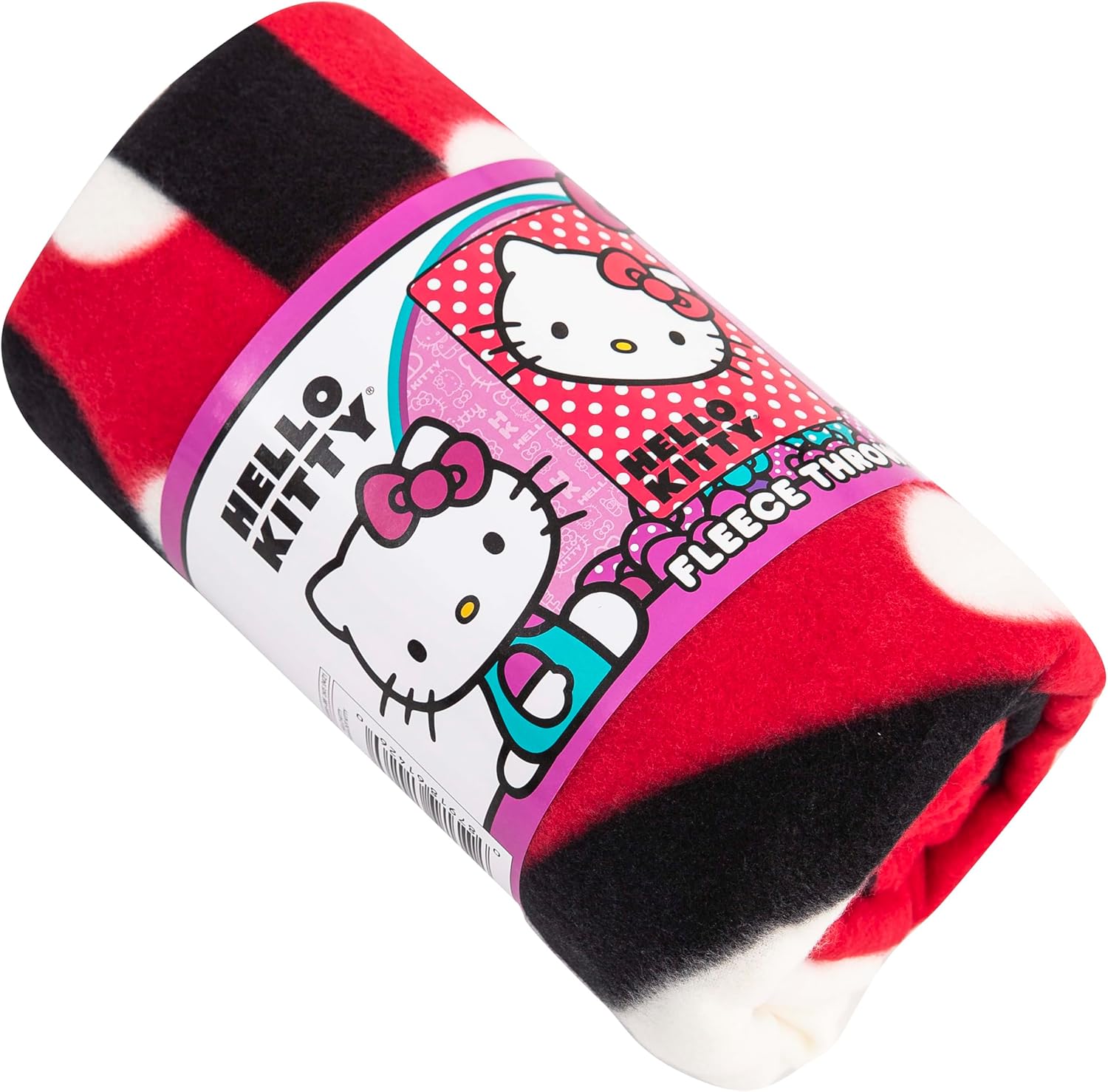 Northwest Sanrio Hello Kitty Polka Dot Kitty Fleece Throw Blanket, Soft, 45 x 60Inches, Multi Color - Image 4