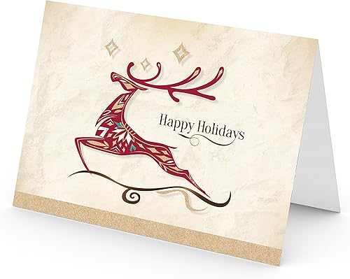 Miniatura 4 de Tarjetas de Navidad, tarjetas navideñas - One Jade Lane - Maravilla navideña, 5 x 7, stock pesado, juego de 18 tarjetas y sobres, tarjetas de