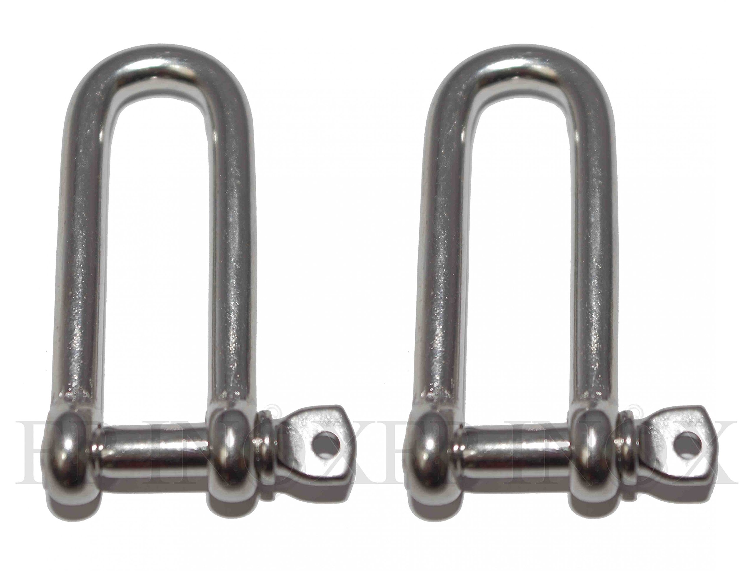 Manille Longue 8mm Libre (Lot de 2 Pièces) INOX 316