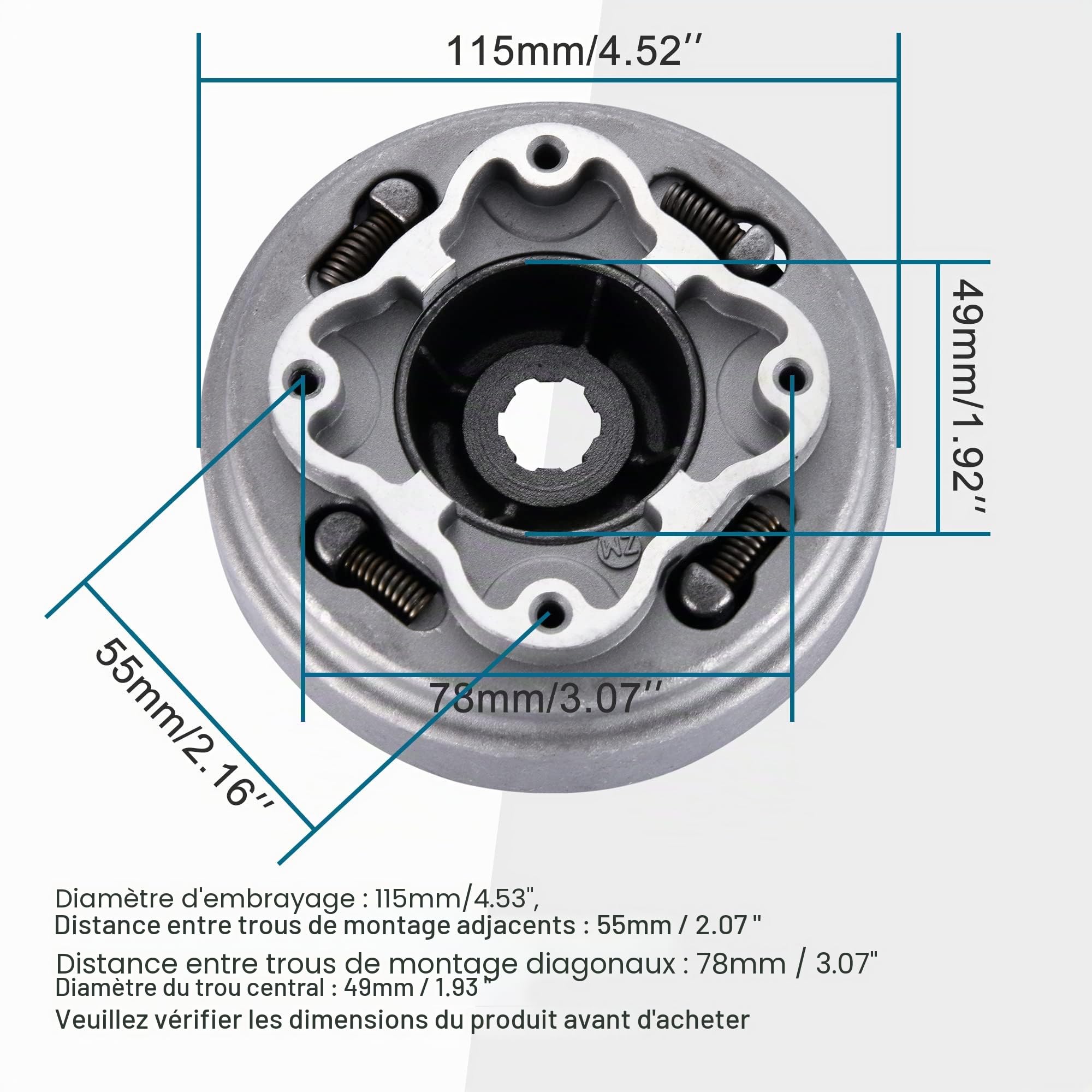GOOFIT Ensemble d'embrayage Manuel Robuste Remplacement pour Moto Tout-Terrain 50 CC 70 CC 90 CC 110 CC 125 CC.
