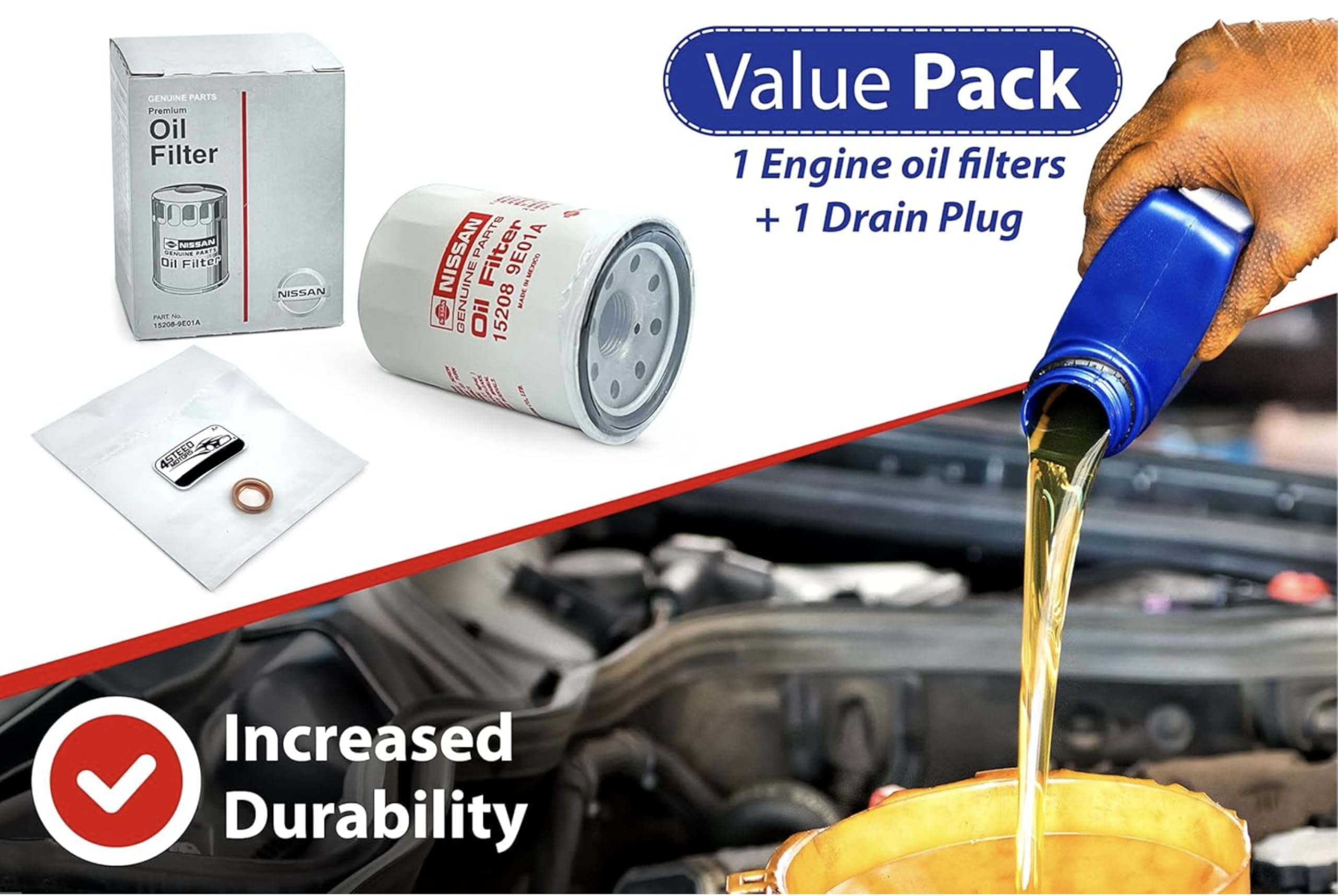 Amazon.com: NEW Genuine OEM Engine Oil Filter 15208-9E01A + Drain