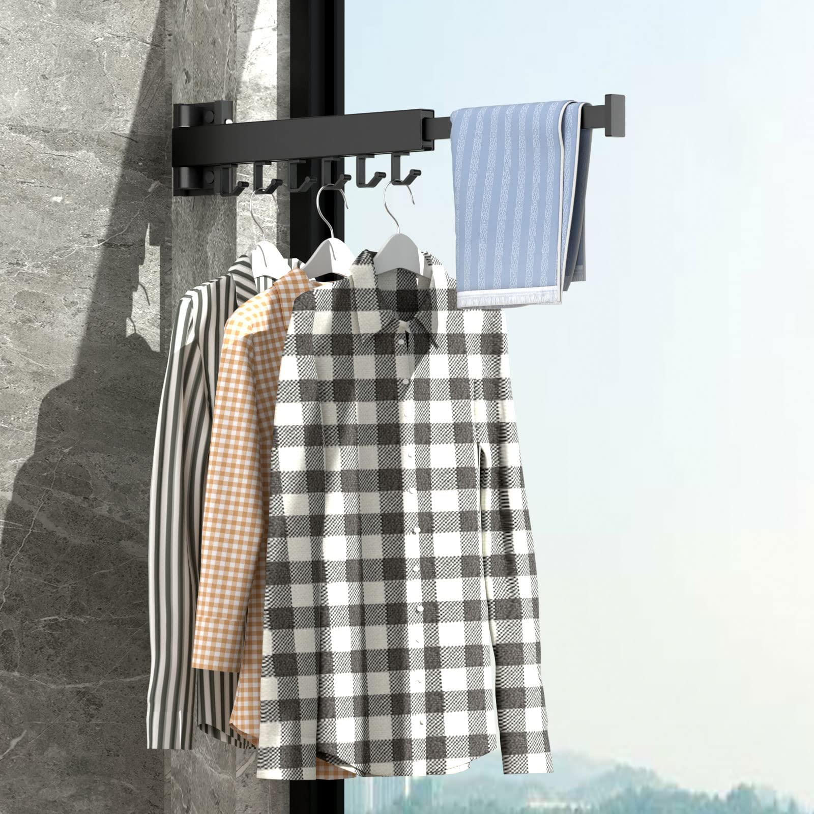 Buy Carmanon Clothes Drying Rack, Wall ed Laundry Drying Rack