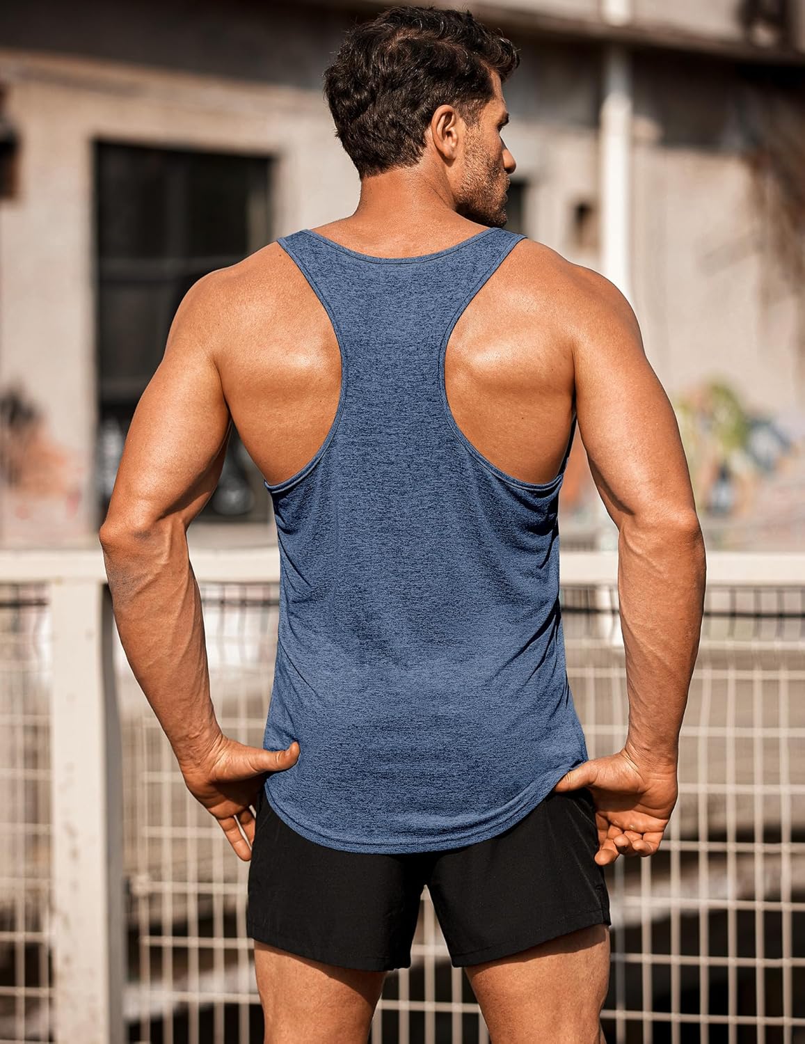 COOFANDY Men's 3 Pack Gym Tank Tops Y-Back Workout Muscle Tee Training Bodybuilding Fitness Sleeveless T Shirts - Image 3