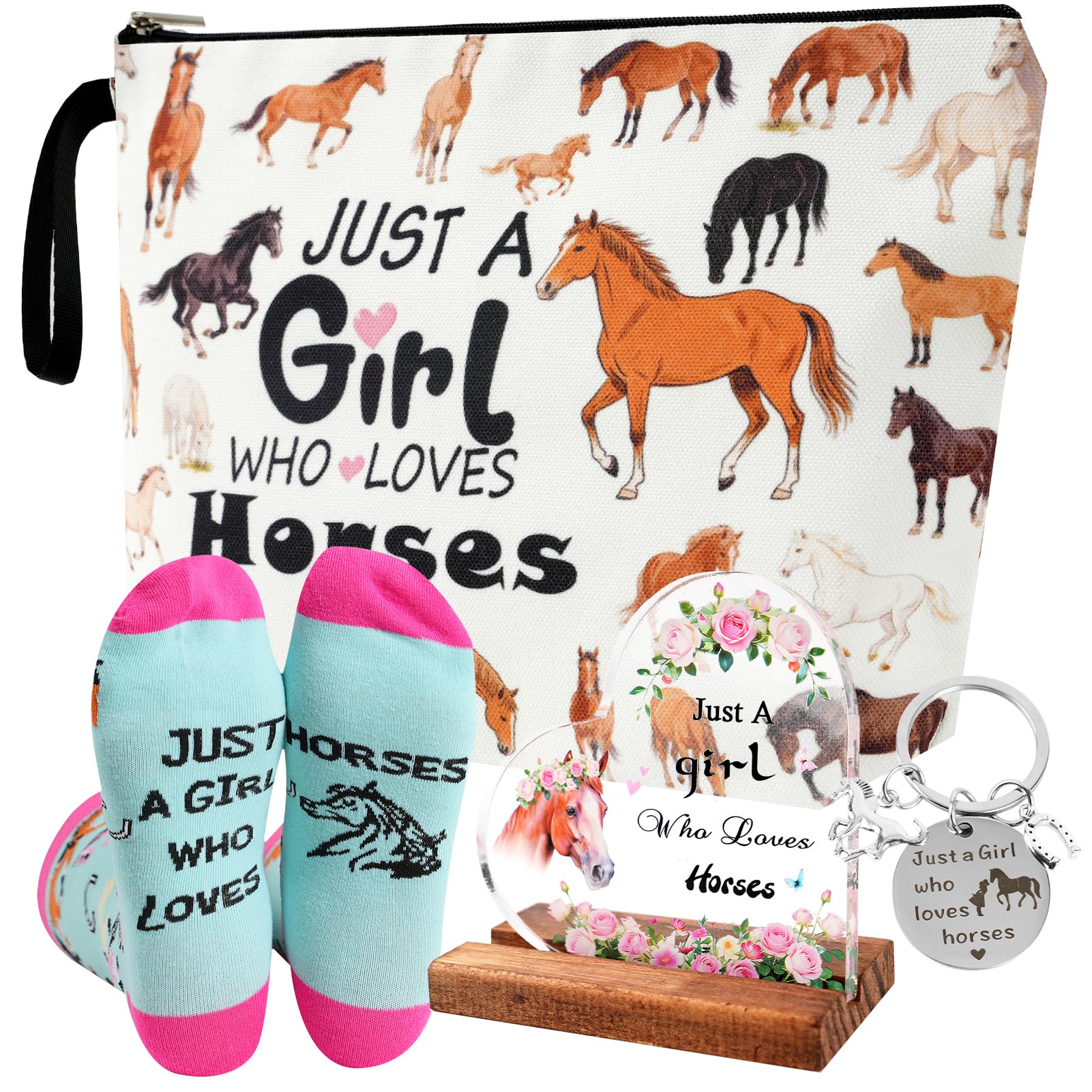 JOONYOEE Horse Gifts for Girls, Horses Themed Cosmetic Bag for Horses Lover โ image 1