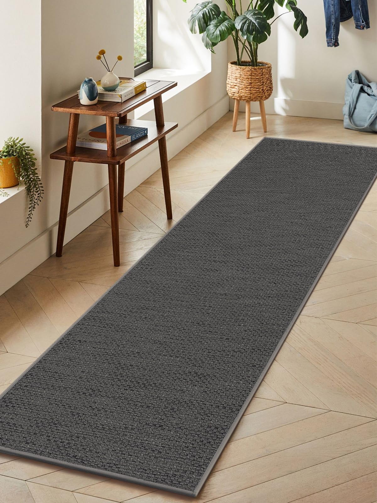LEKEEPGO Alfombra Cocina Lavable Antideslizante 43.5x200cm, Alfombras Cocina Lavable, Alfombra Pasillo Larga, Tapete Cocina, Absorbente Alfombra para Cocina, Comedor, Lavadero, Pasillo, Gris — view 26