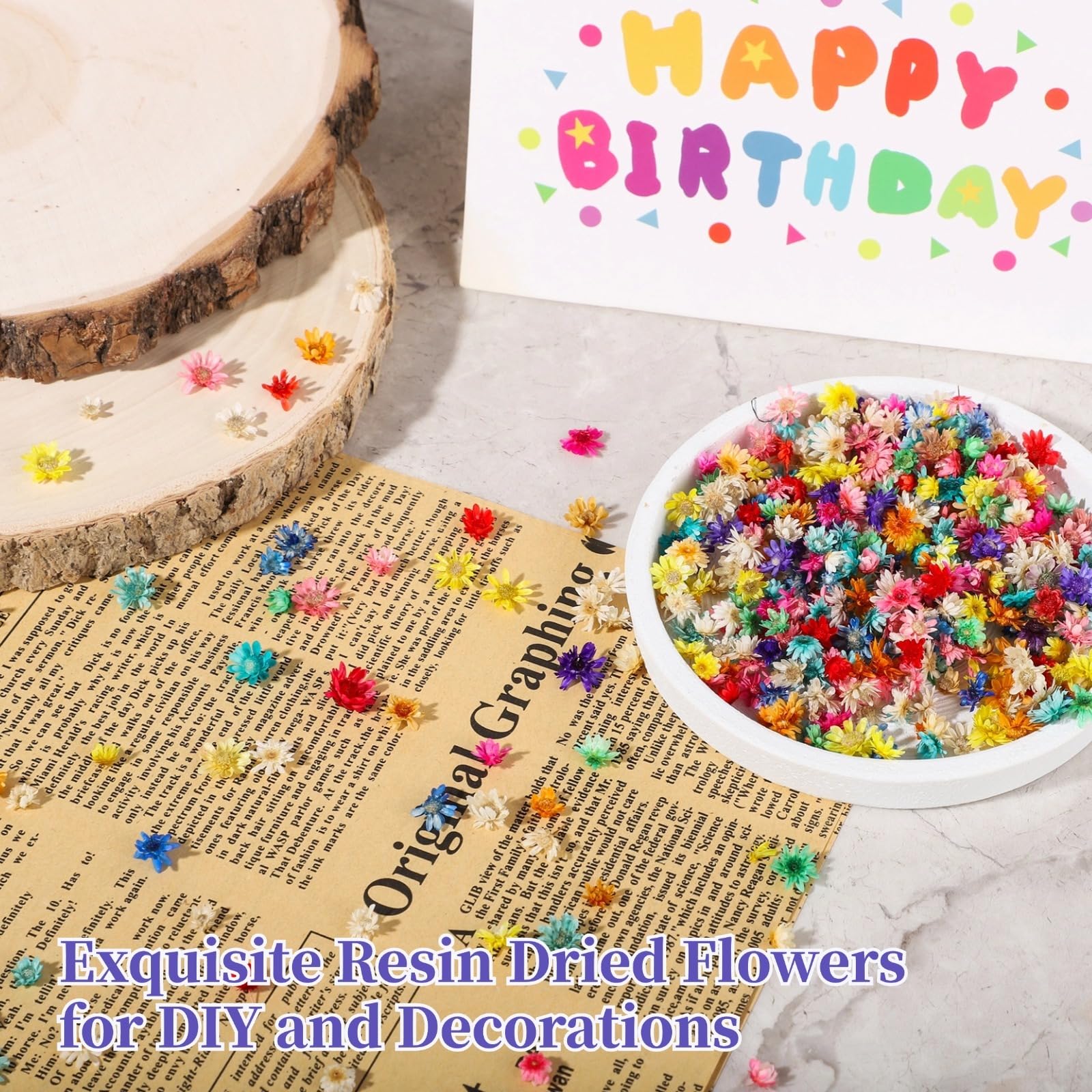 1420 PCS Mini Fleurs séchées en résine, Petites Fleurs séchées Naturelles pressées pour Bijoux, Boucles d’Oreilles, moules époxy, Fabrication de Bougies, Nail Art, déco et Loisirs créatifs
