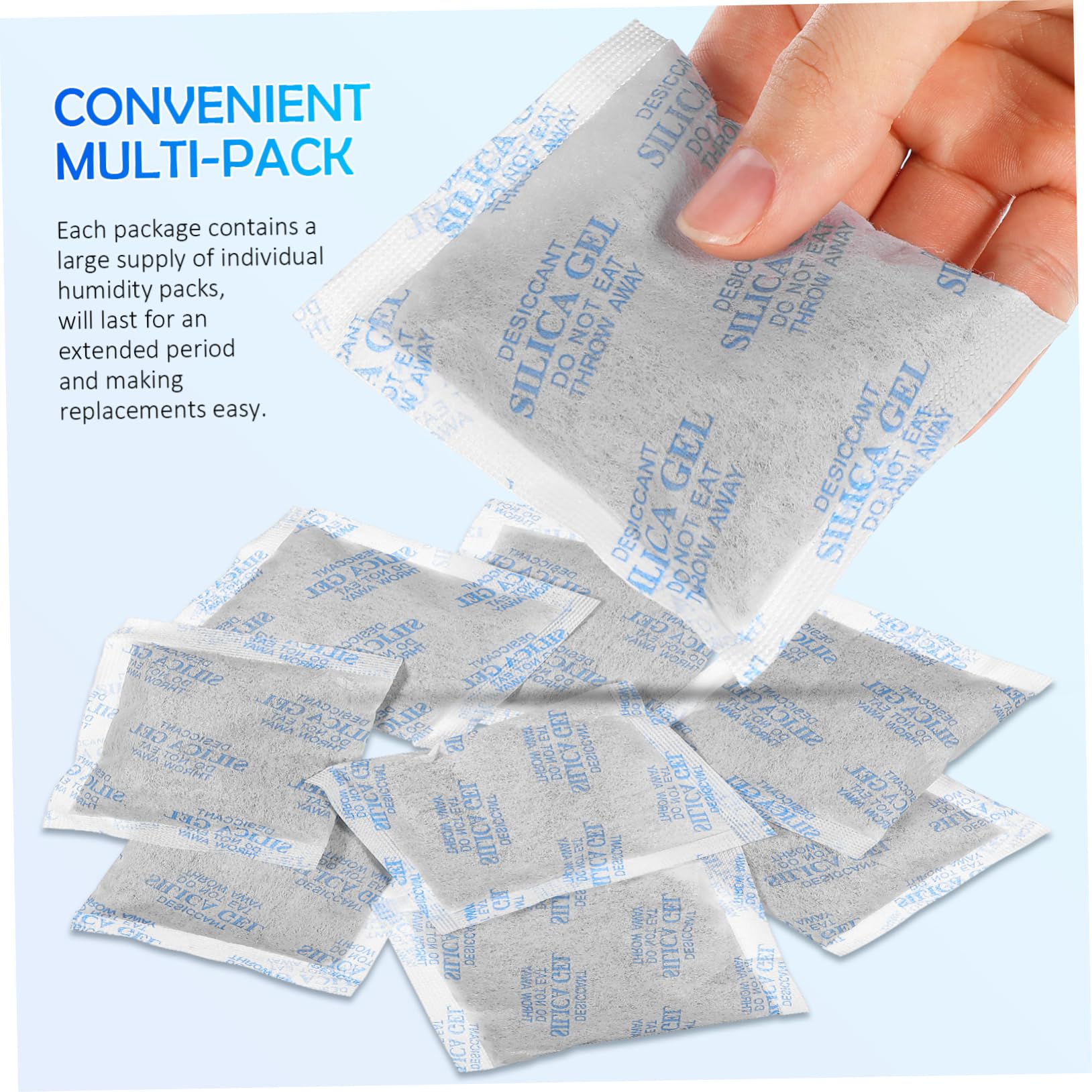 Paquetes Desecantes de Gel de Sílice para Almacenamiento, 30 Bolsas de 50g en Tela No Tejida, Absorbentes de Humedad para Armarios y Electrónica | Absorción Elevada, Uso Sencillo, para Ropa y Alimentos, Armarios y Coches