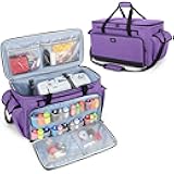 CURMIO Sewing and Embroidery Machine Carrying Case, Universal Tote Bag with Removable Cushion Pad Compatible with Brother SE600, PE535 Embroidery Machine and Accessories, Bag Only