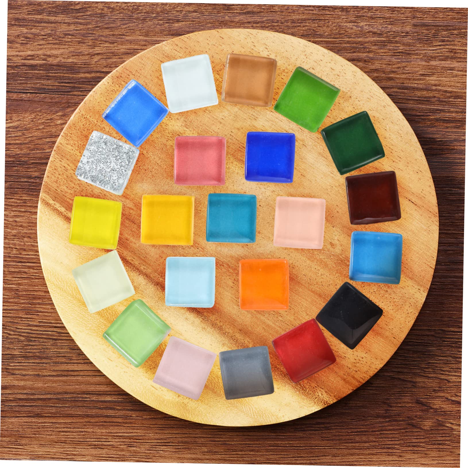 Piezas de Cristal para Mosaico Diy, Cuadradas, 1200 Piezas