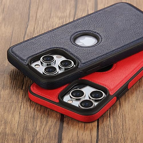 Miniatura 2 de JAROIE Classy Design - Funda de cuero de lujo para iPhone 14 Pro, agarre antideslizante, cuerpo completo, ultra delgada, funda protectora (2022, 6.1