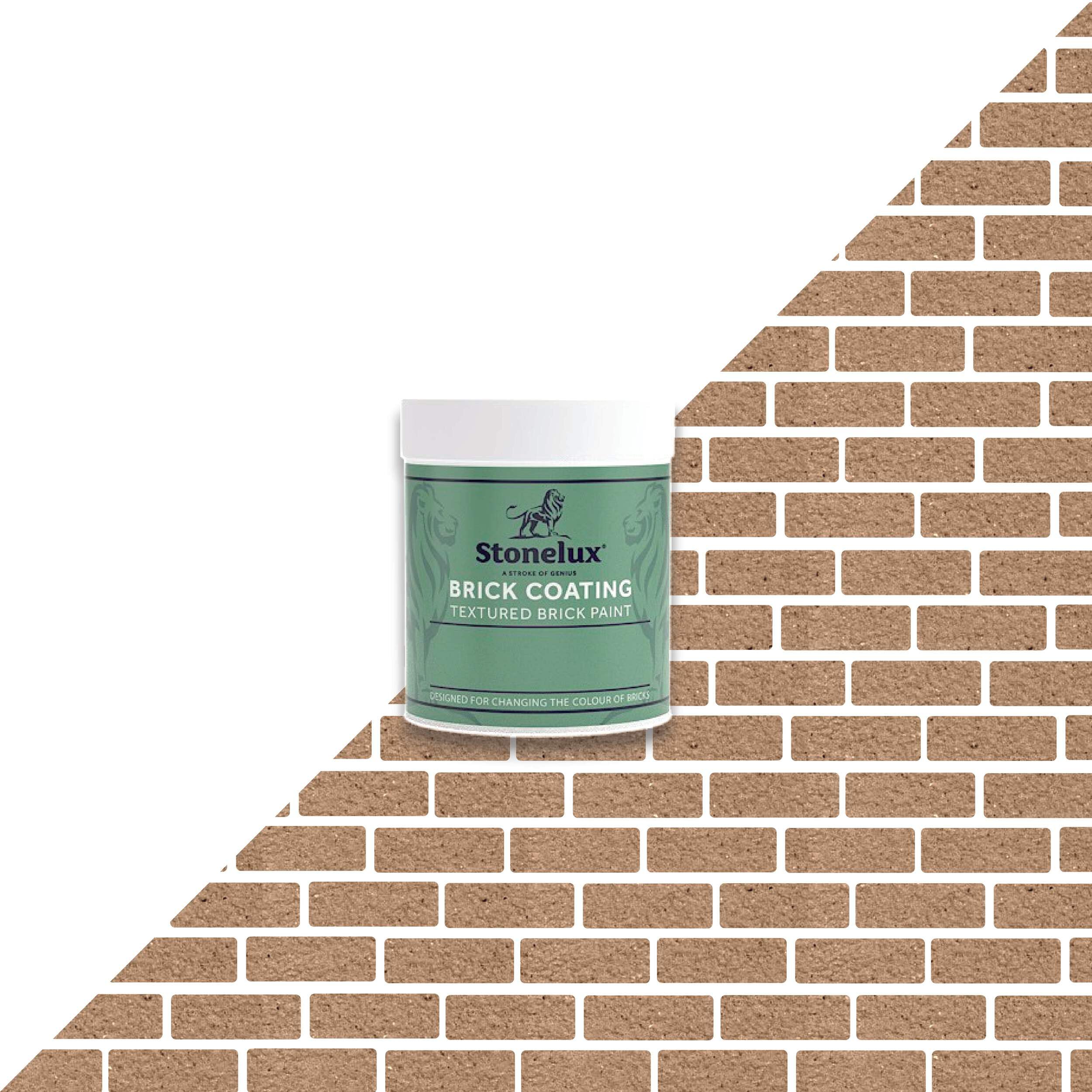 StoneLux® Brick Coating - Textured Brick Effect Paint for Changing and Restoring Brickwork Light Buff 250ml