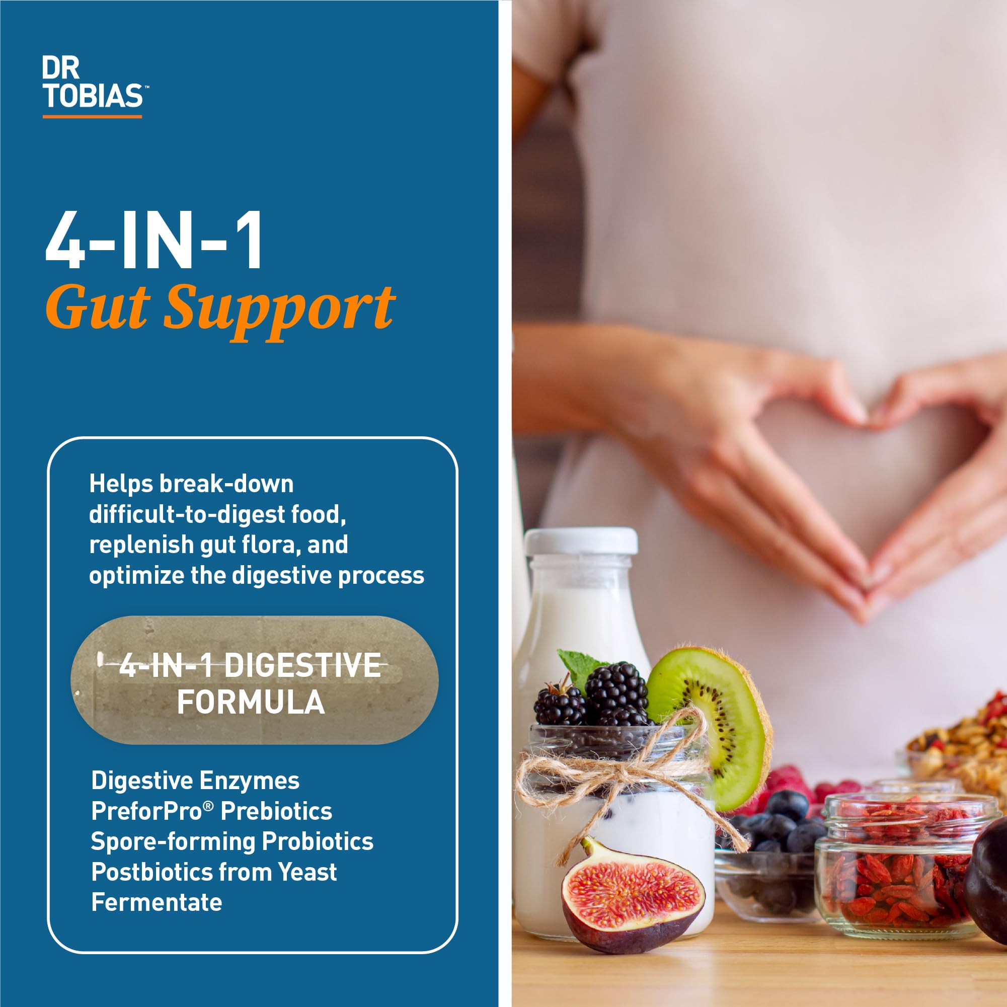 Dr. Tobias Digestive Enzymes + Prebiotics & Probiotics 60 Capsules — Amazon image 2
