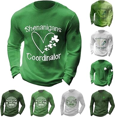 Men s St. Patrick s Day Shirt Plus Size Shamrock Clover Graphic Tee