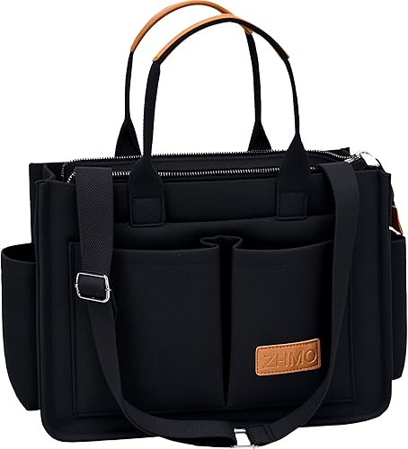 Bolso de mano para mujer con compartimentos, bolso grande de lona para mujer, bolso cruzado de trabajo, portátil, bolsa de libros, bolsos de hombro