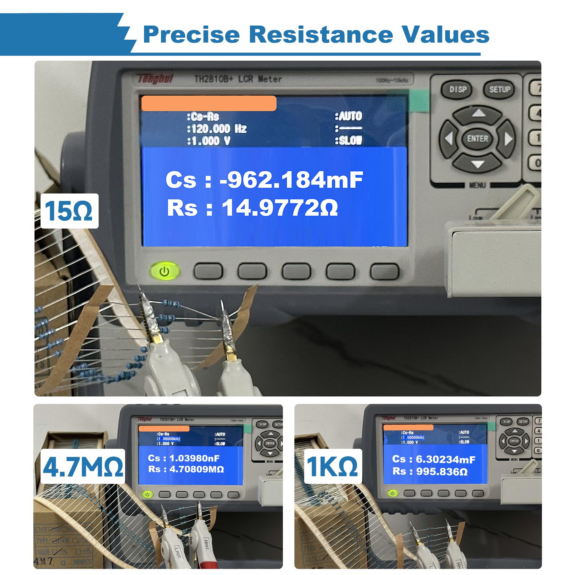 Miuzei 1475 Piezas Surtido de Resistencias Electronica Kit 1/4W ±1% 0 Ohm a 5.6M Ohm alta precisión