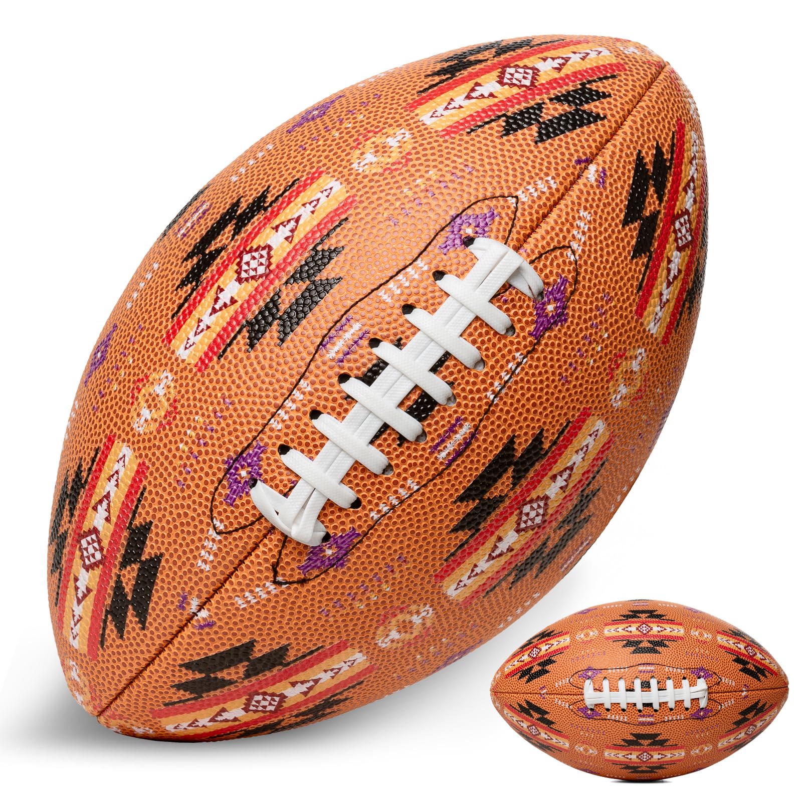 NU TRENDZ Football in USA, Hand Sewn Youth Size Ball, Textured Grip, Suitable for Children and Teenagers to Practice, Play and Play, Indoor and Outdoor All Day Long -8