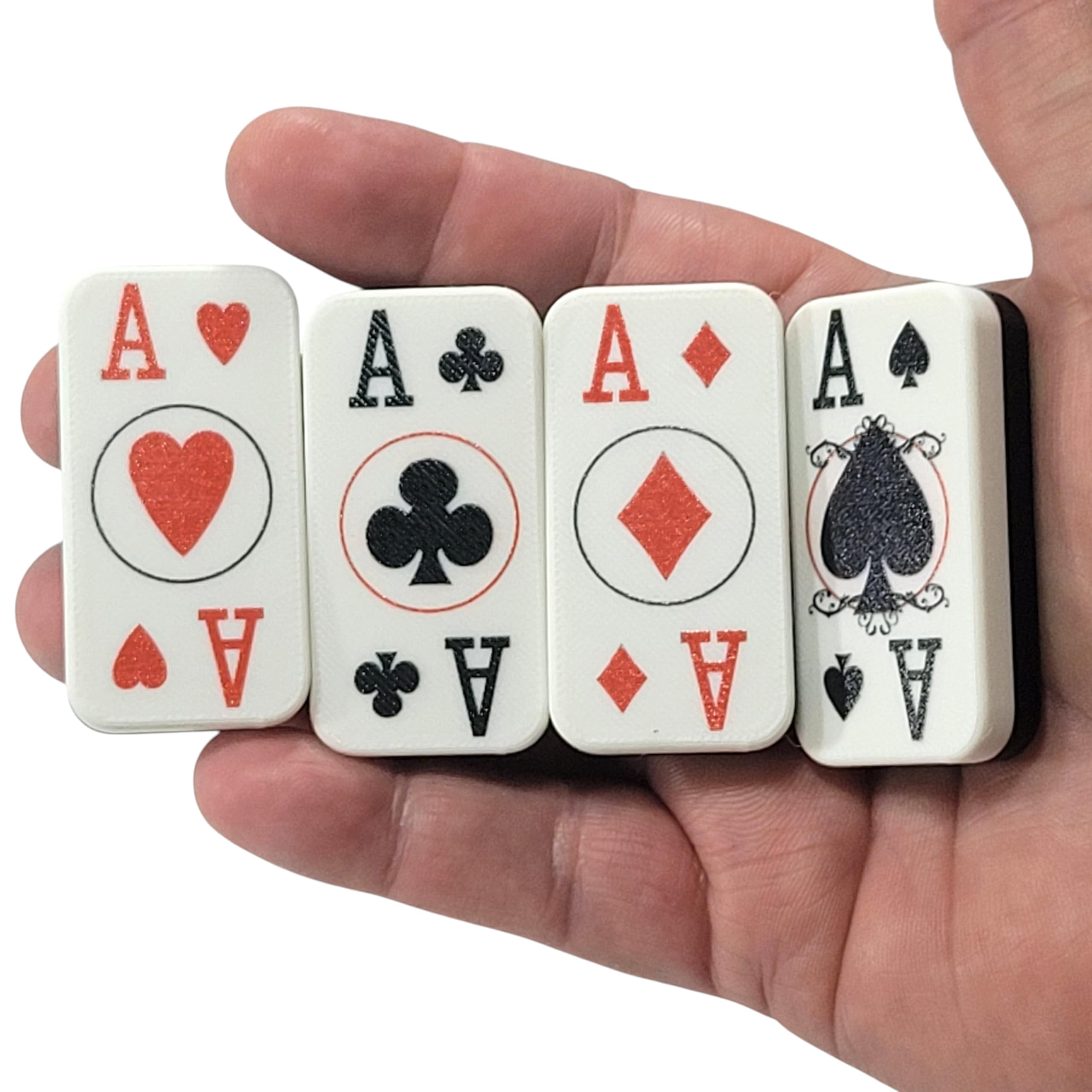 Poker Dominoes - Cardian Brand Domino Playing Cards - Standard 52 Poker Card Faces w/2 Jokers, Two-Tone Back - Made in USA (Black)