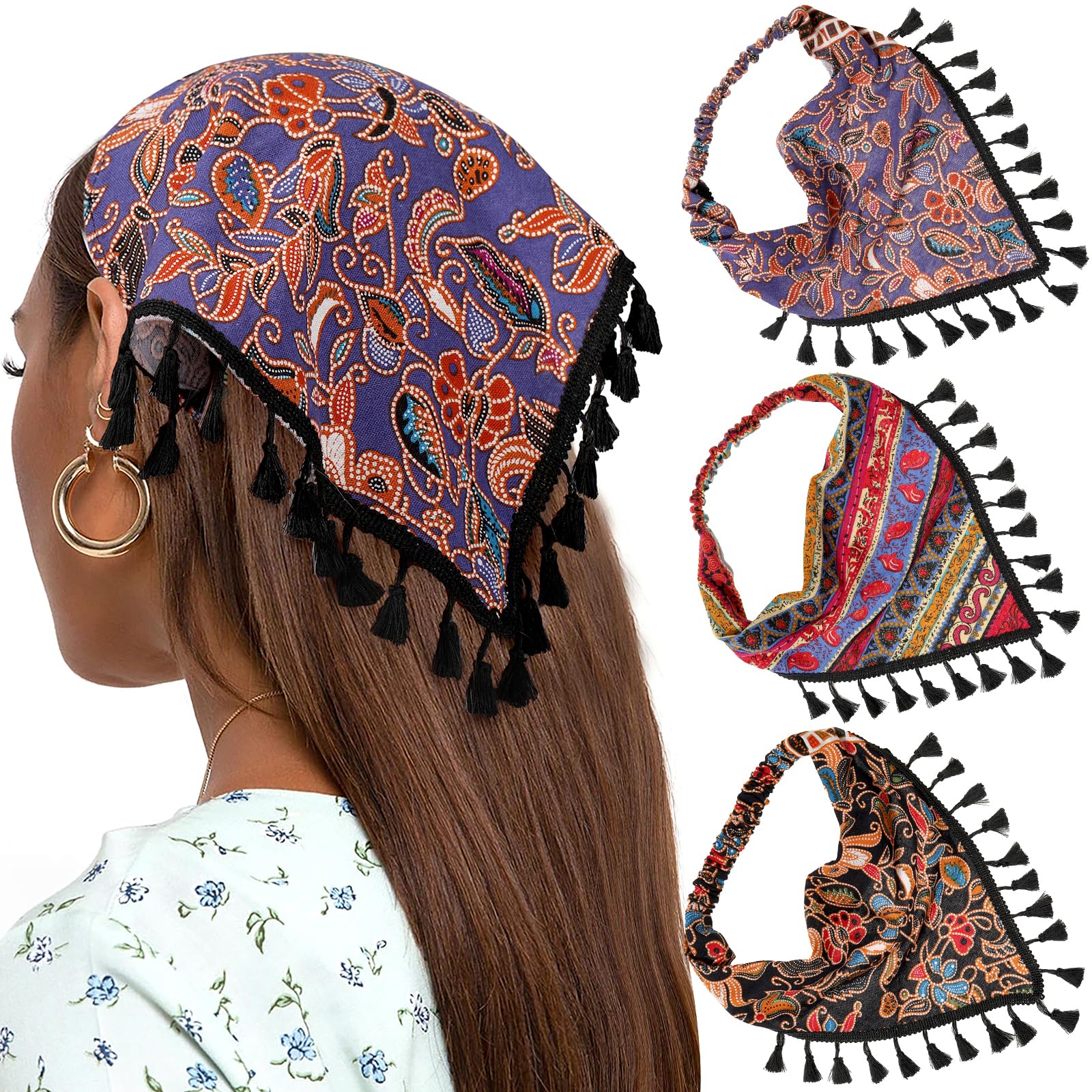 Hair Headband Scarf Pattern Adult's Vintage Gothic 80s Lace Hair - Main Image