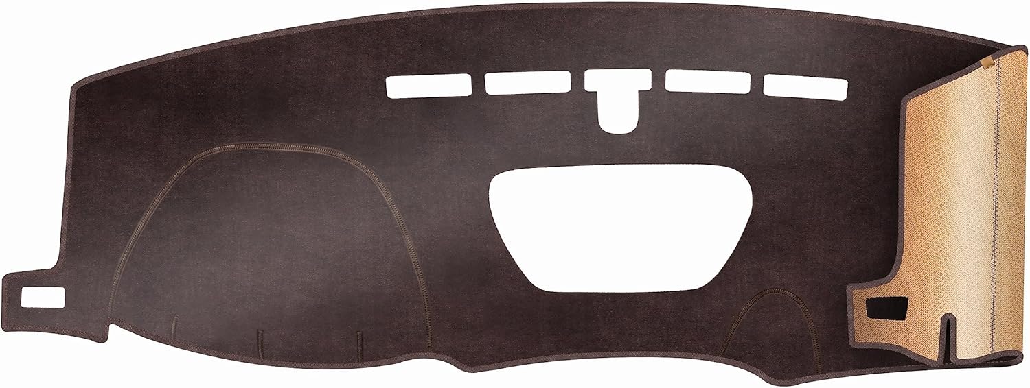Delicate Flannel Interior Dash Covers Fit for 2019-2023 Chevrolet Silverado 1500/2500 HD/3500 HD, 2019-2023 GMC Sierra/HD 2500/ HD 3500 Nonslip Car Dash Board Mat Sunshade No Glarer- Brown Flannel Brown