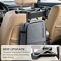 Vista 3 de Kairiyard Soporte para Tableta para Automóvil, Brazo de Extensión Triangular Ajustable Soporte para Tableta de Asiento Trasero de Automóvil