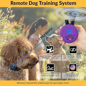 E-Collar ME-300 Micro Remote Dog Training Collar, Purple