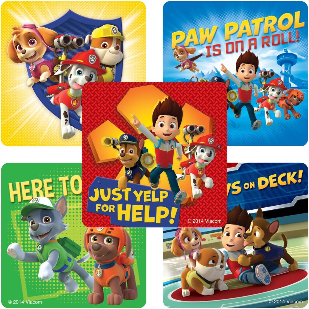 PAW Patrol Stickers - Birthday and Theme Party Supplies - 75 per Pack