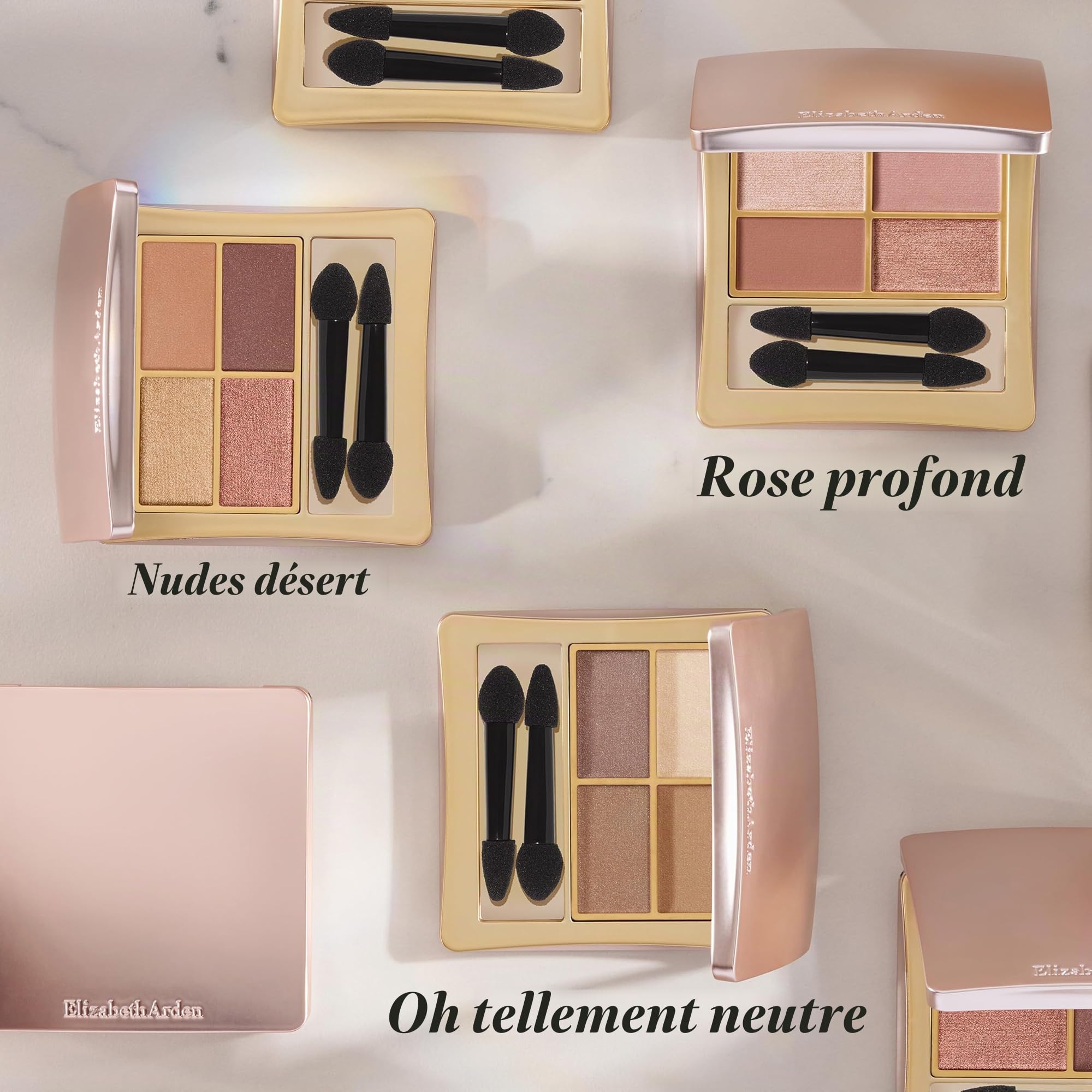 Elizabeth Arden, Palette 4 Couleurs Ombres à Paupières, Fards à paupières, Haute Intensité, Mat, Irisé, Ultra-velouté, Longue tenue