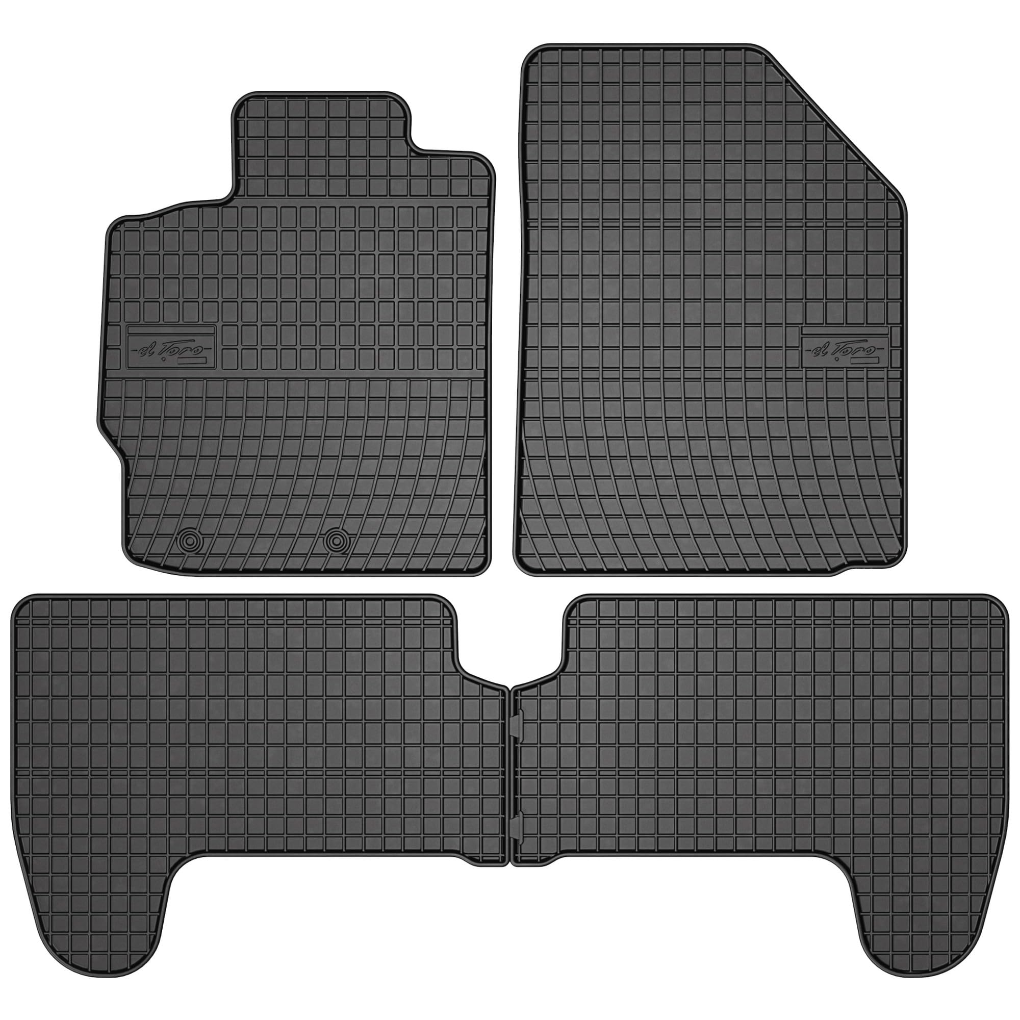 MOTOS Tappetini in gomma per auto adatto per Toyota Yaris II 2005-2011 Migliorare il comfort di viaggio con il tappetino antiscivolo per auto