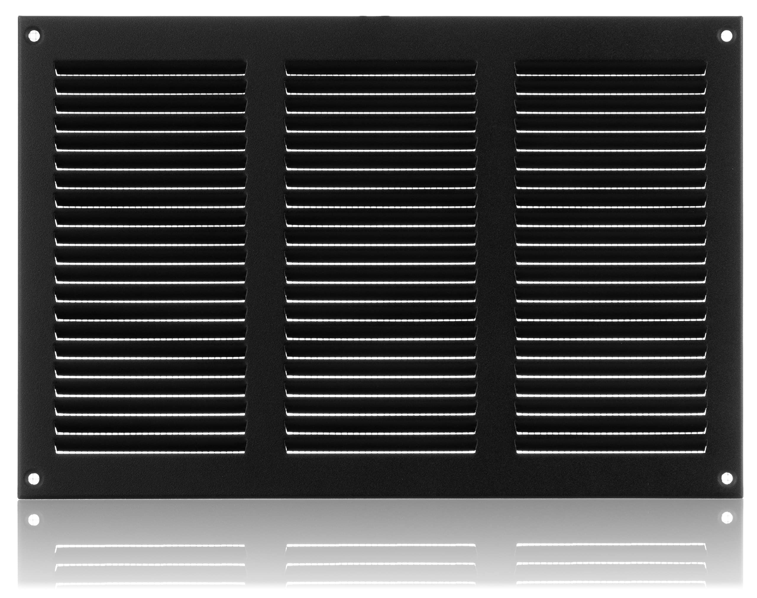 About Vent Anthracite 300X200mm / 12X8 Inch Metal Ventilation Grille With Flyscreen - Air Vent Cover